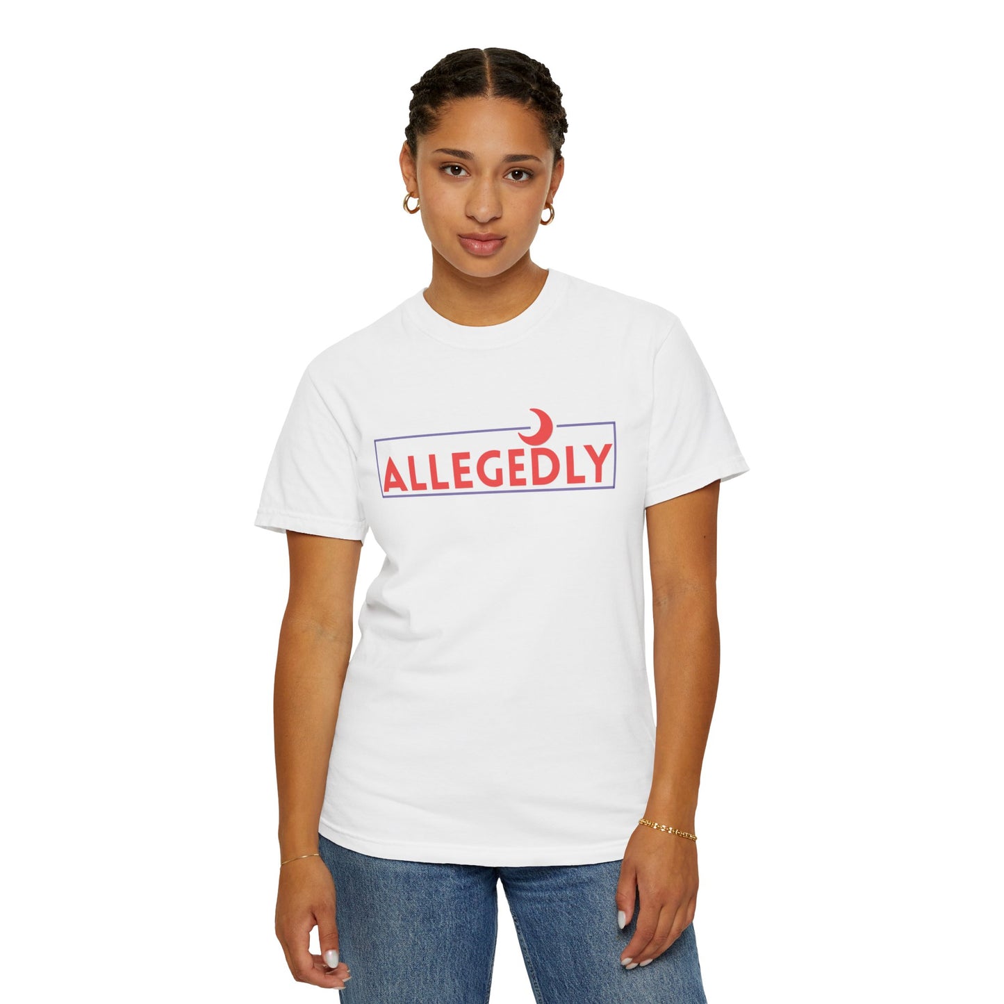 'ALLEGEDLY' Design - Casual Statement Tee