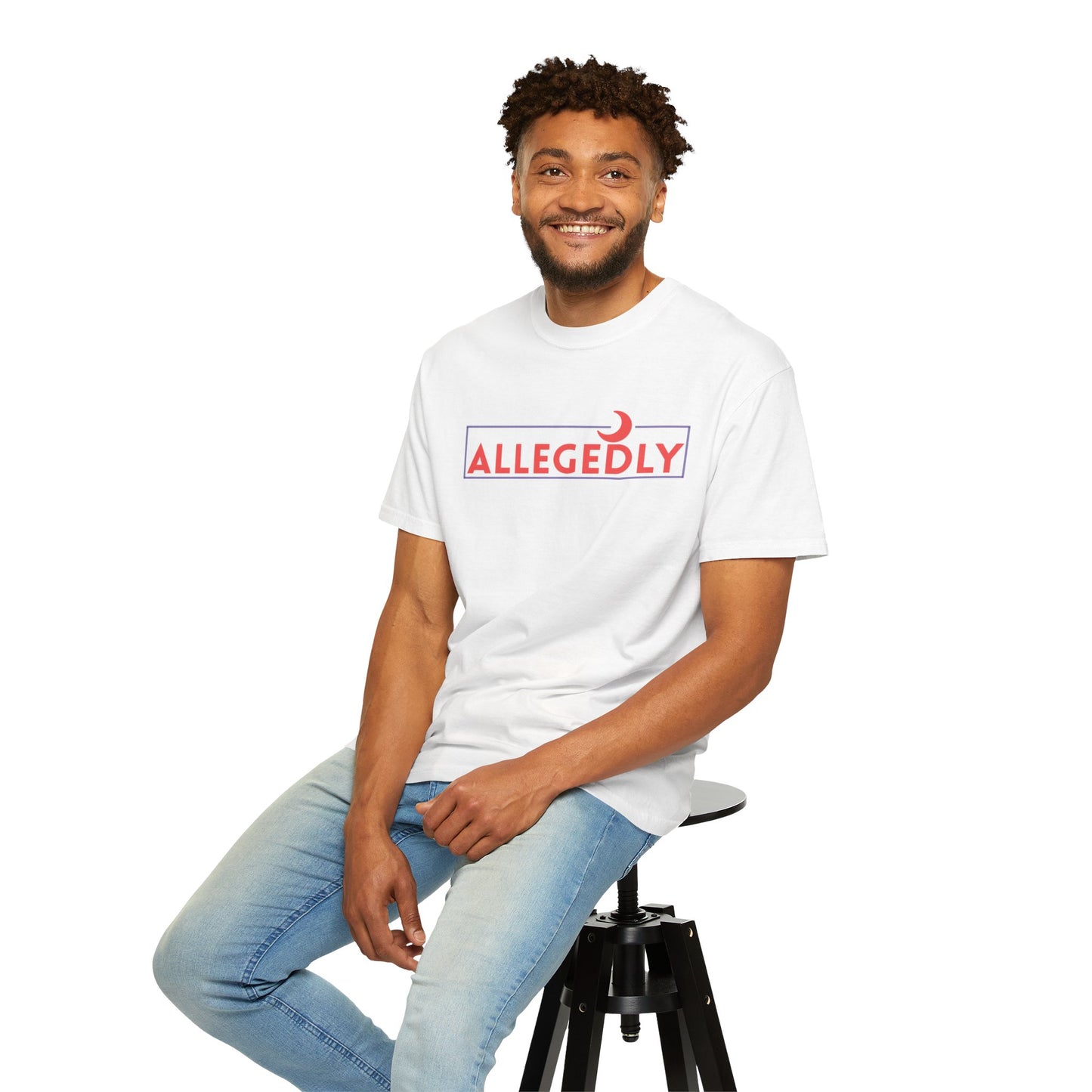 'ALLEGEDLY' Design - Casual Statement Tee