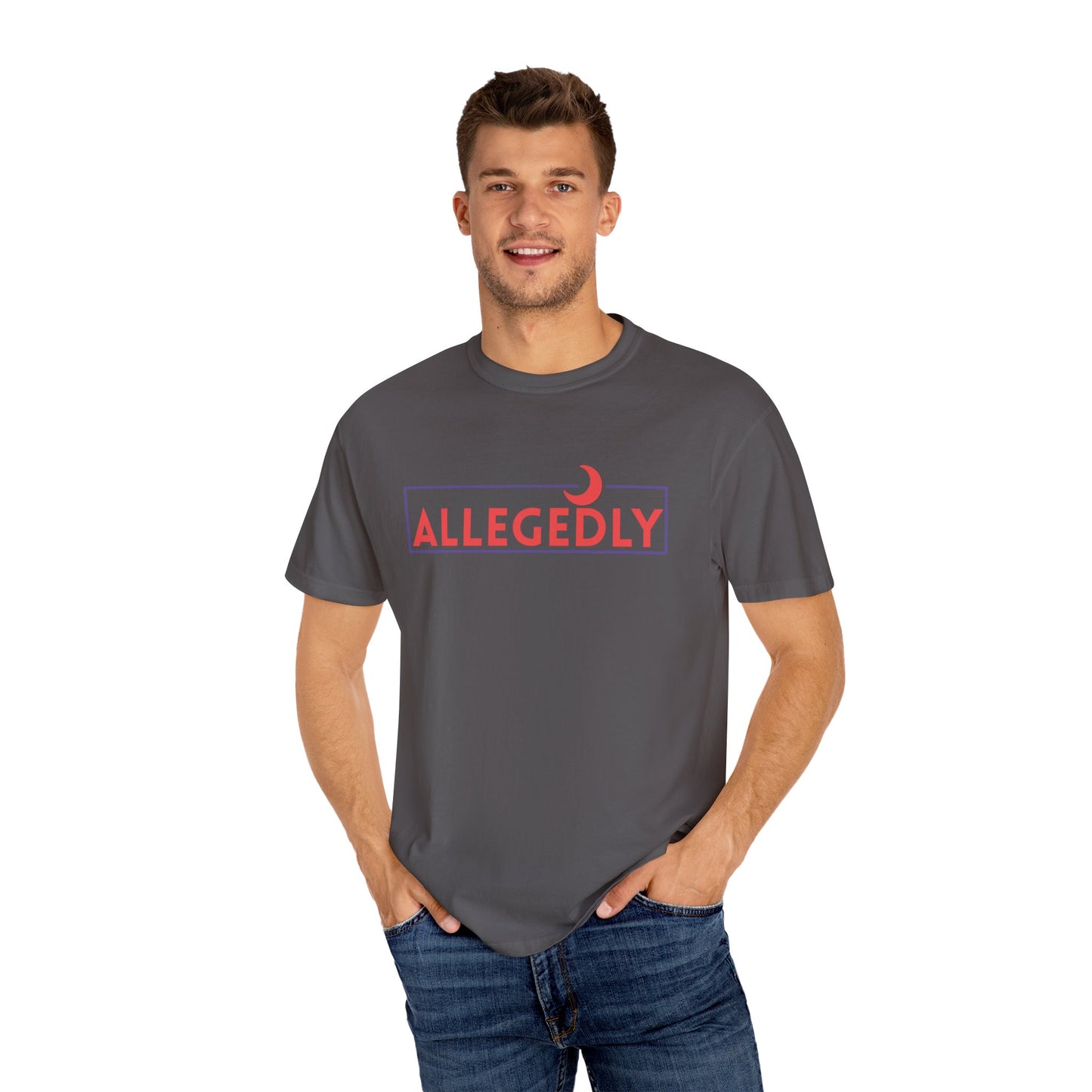 'ALLEGEDLY' Design - Casual Statement Tee