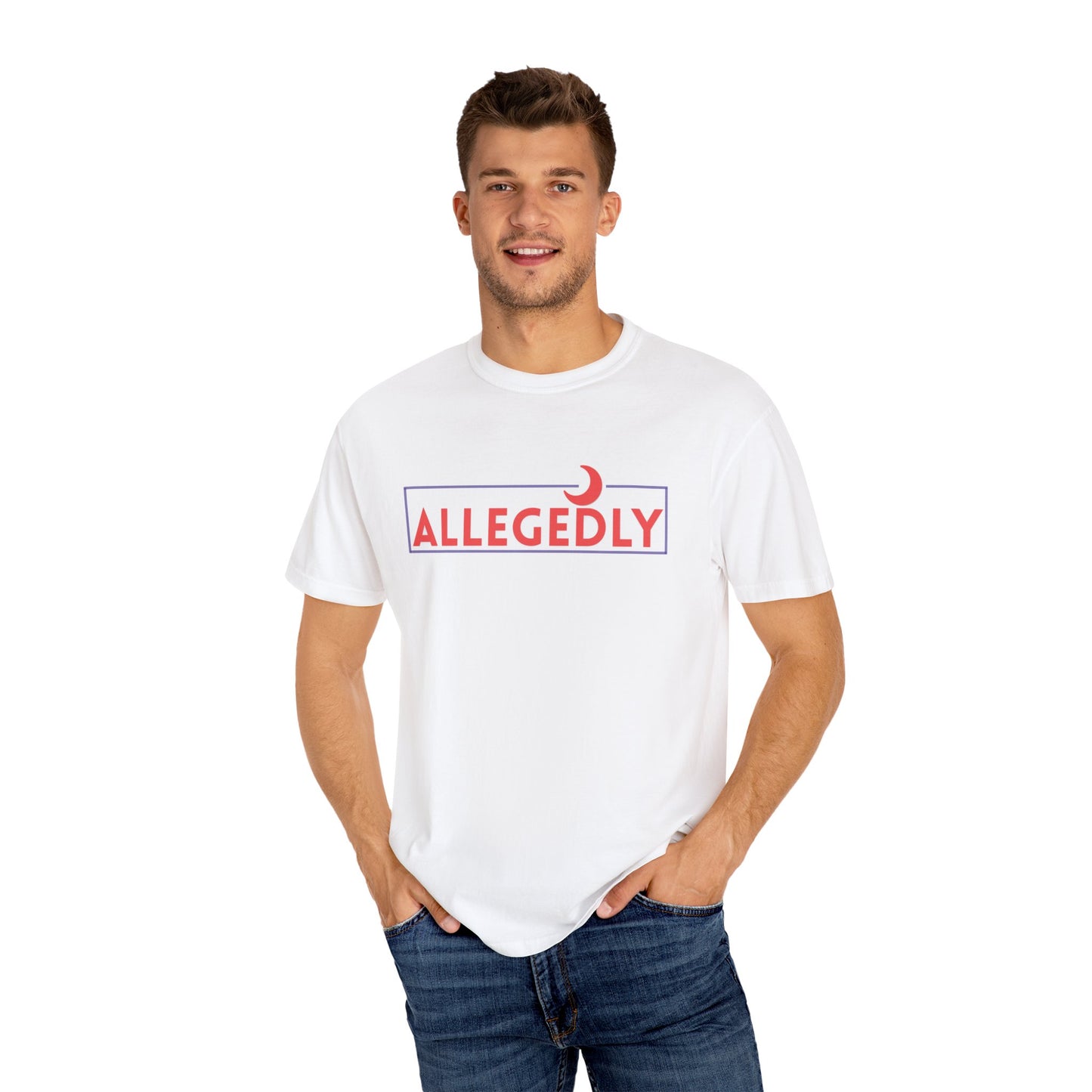 'ALLEGEDLY' Design - Casual Statement Tee