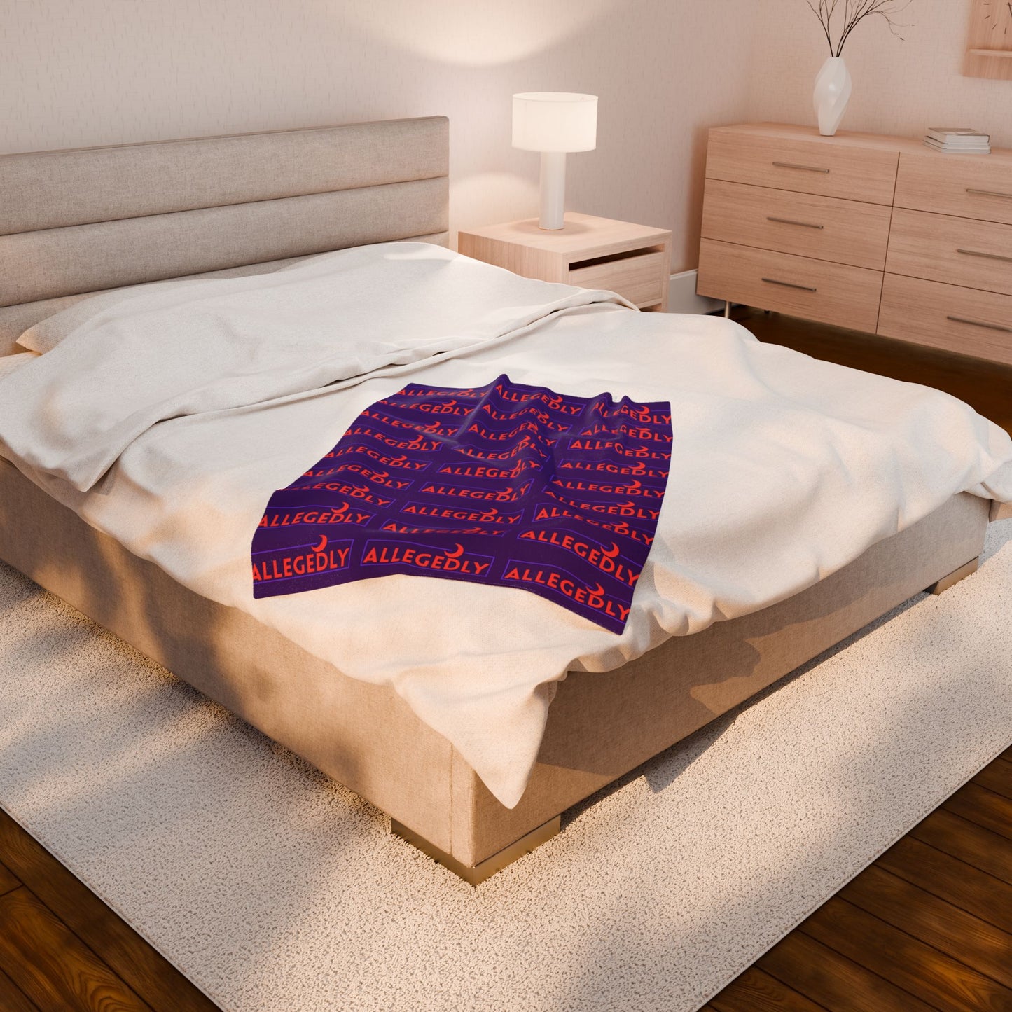 Cozy Allegedly Velveteen Plush Blanket - Perfect for Home & Gift Giving