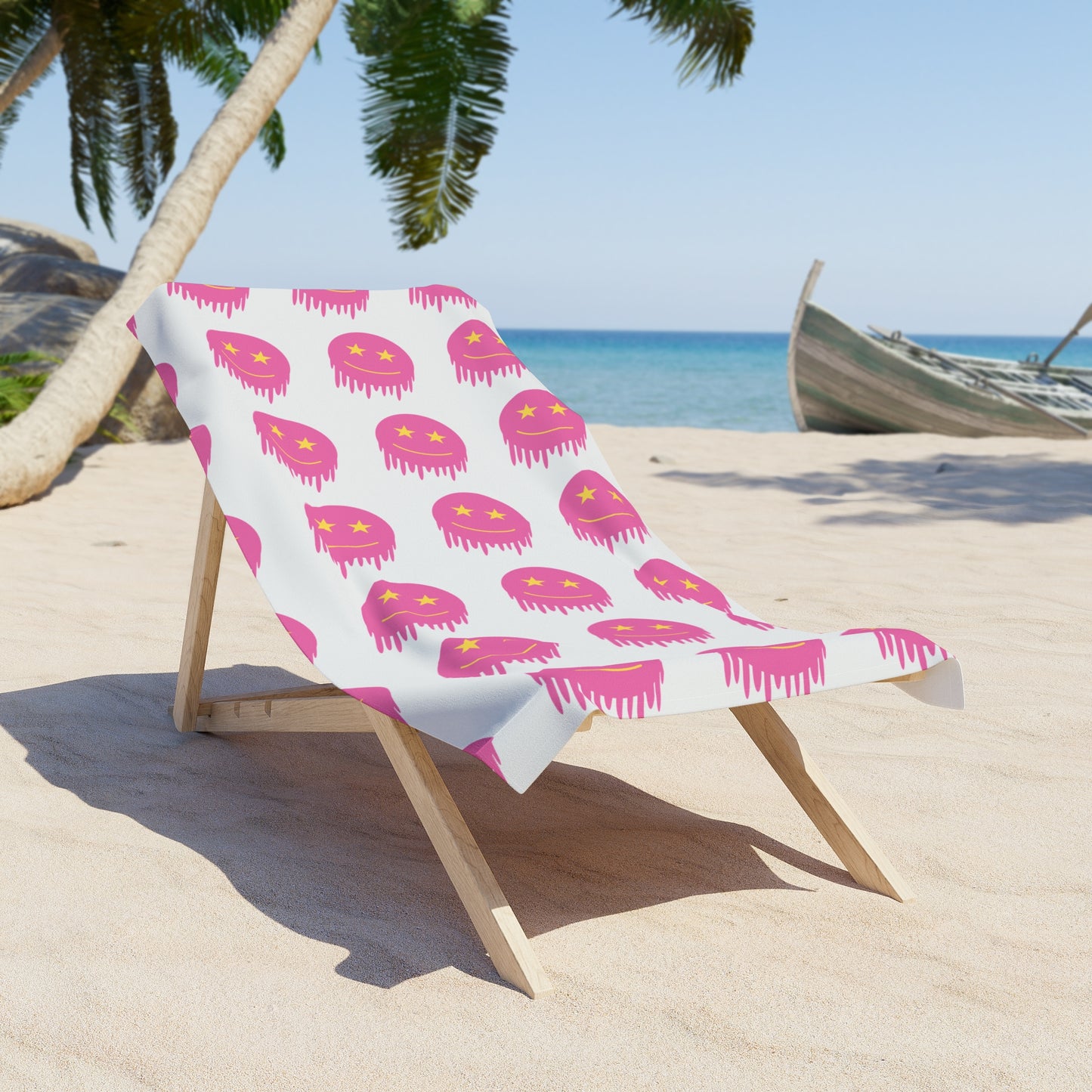 Melting Smiley Beach Towel - Vibrant Summer Accessory for Beach Days