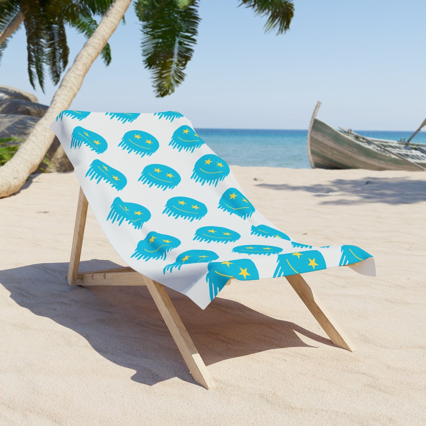 Melting Smiley Beach Towel - Fun Summer Towel for Beach Days