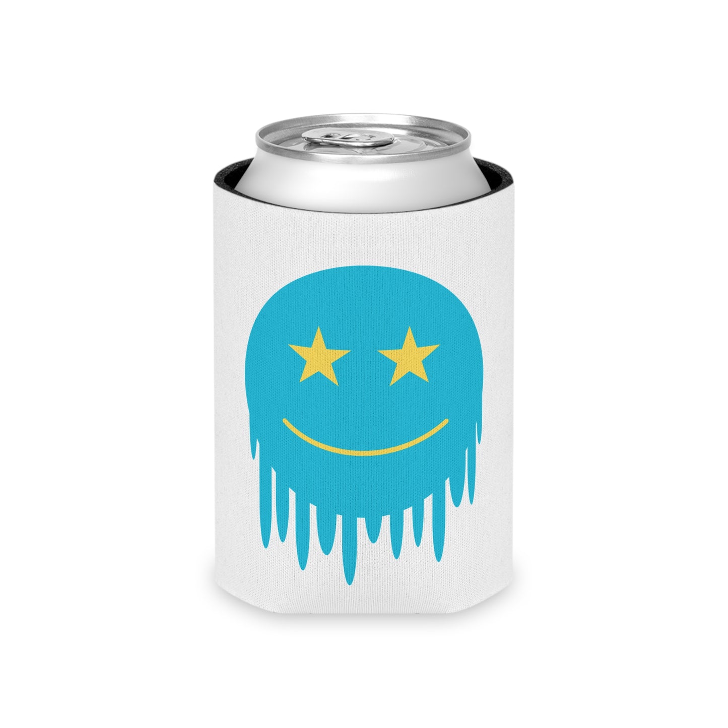 Colorful Smiley Face Can Cooler - Fun Drink Sleeve for Parties & Events