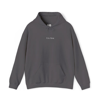 I'm fine. - Embroidered Center - Unisex Heavy Blend™ Hooded Sweatshirt