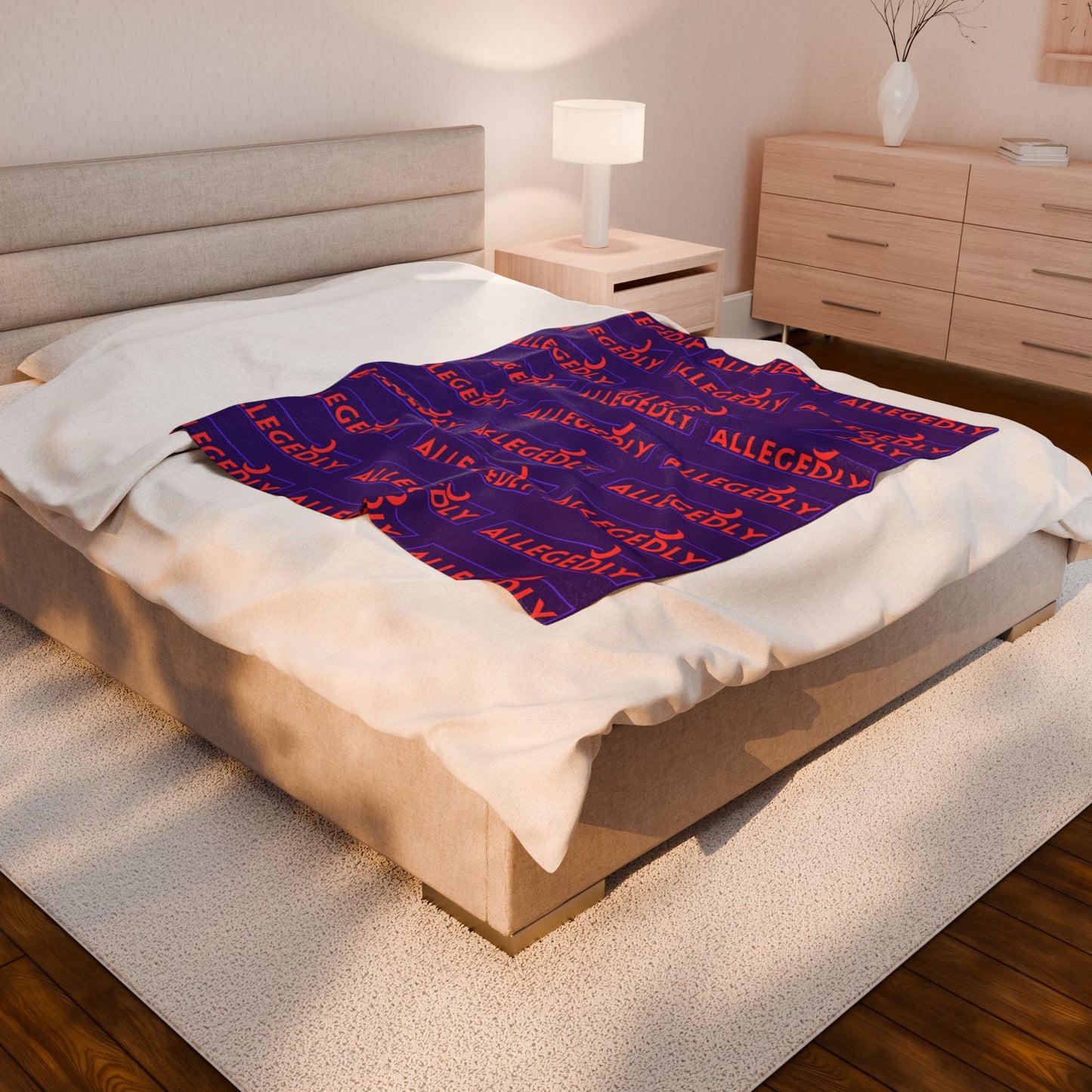 Cozy Allegedly Velveteen Plush Blanket - Perfect for Home & Gift Giving