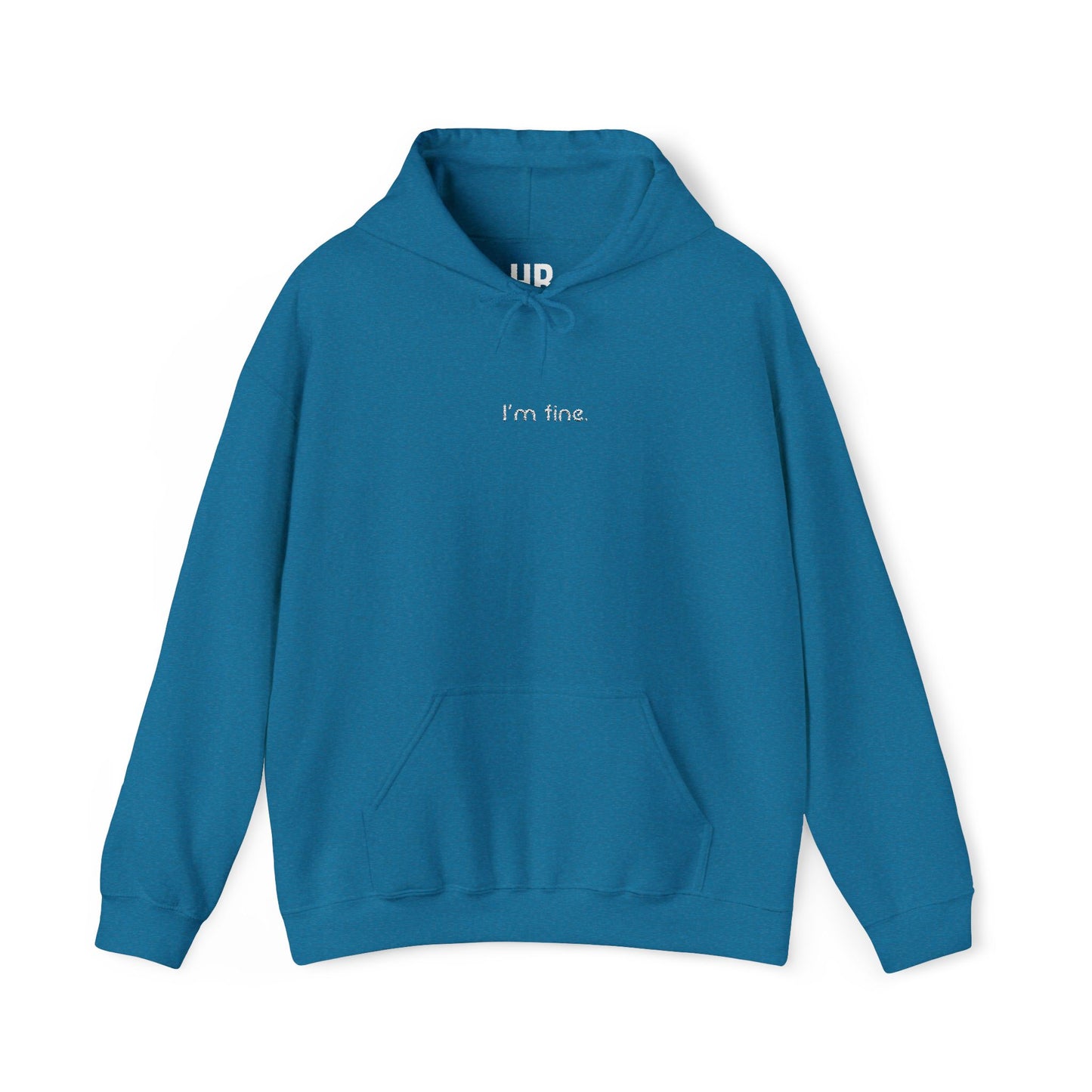I'm fine. - Embroidered Center - Unisex Heavy Blend™ Hooded Sweatshirt