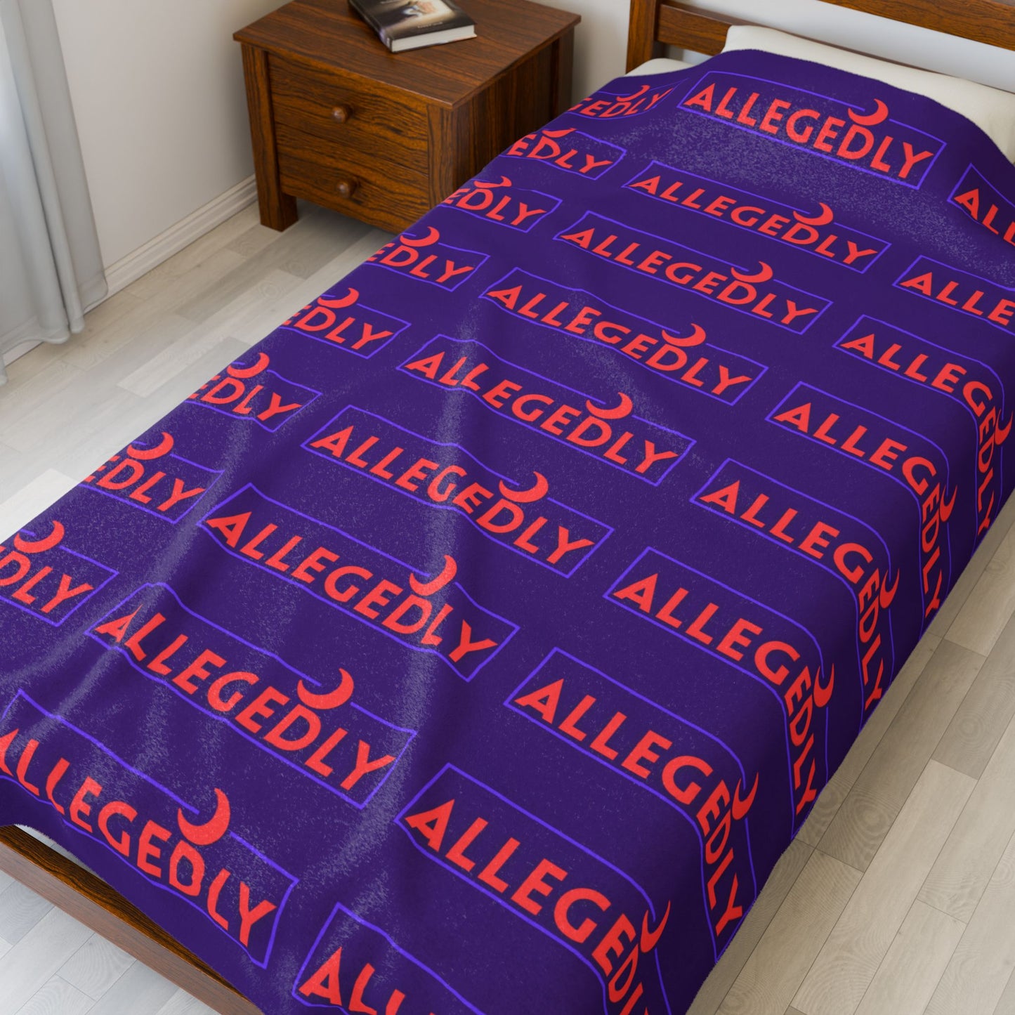 Cozy Allegedly Velveteen Plush Blanket - Perfect for Home & Gift Giving