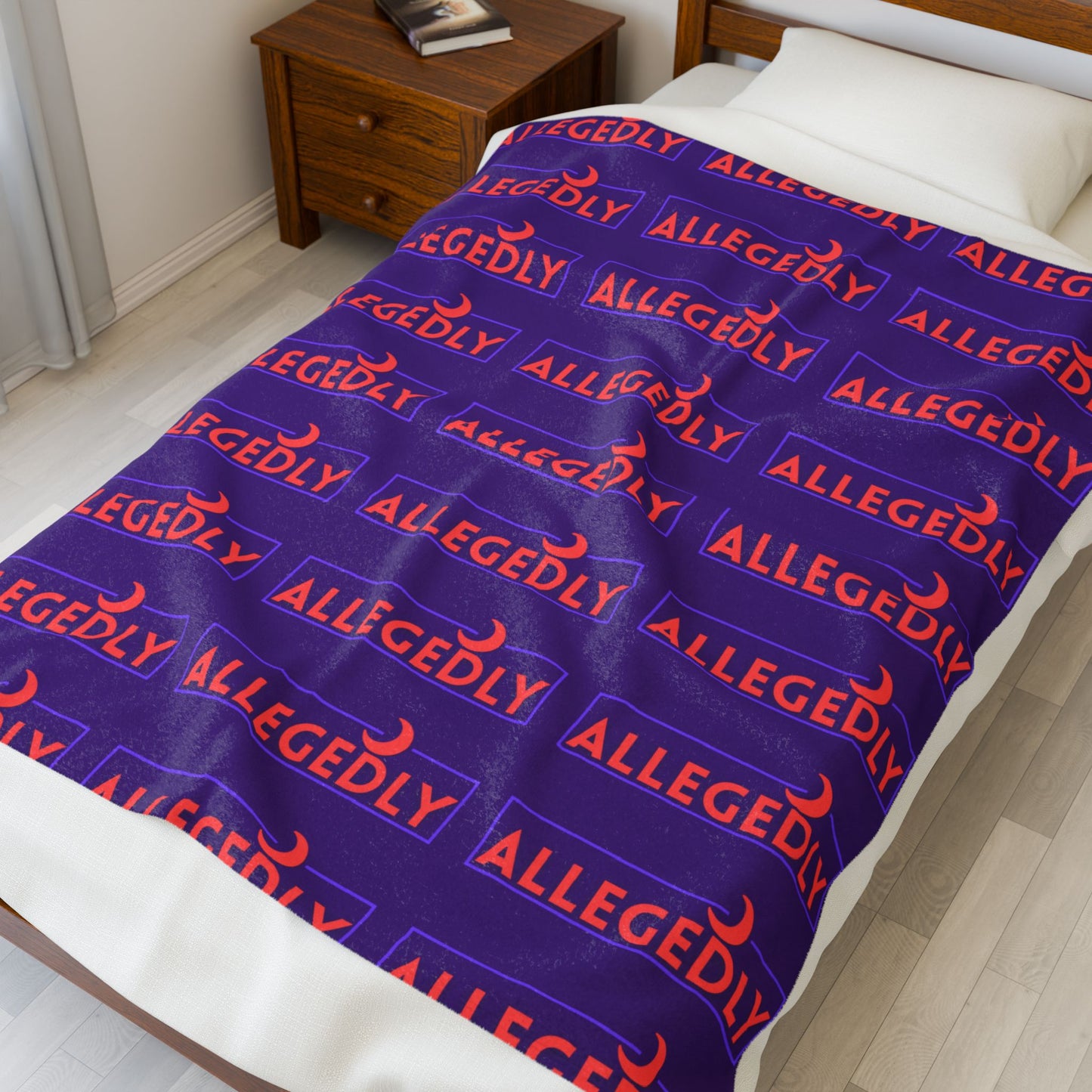 Cozy Allegedly Velveteen Plush Blanket - Perfect for Home & Gift Giving