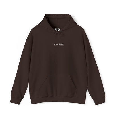 I'm fine. - Embroidered Center - Unisex Heavy Blend™ Hooded Sweatshirt