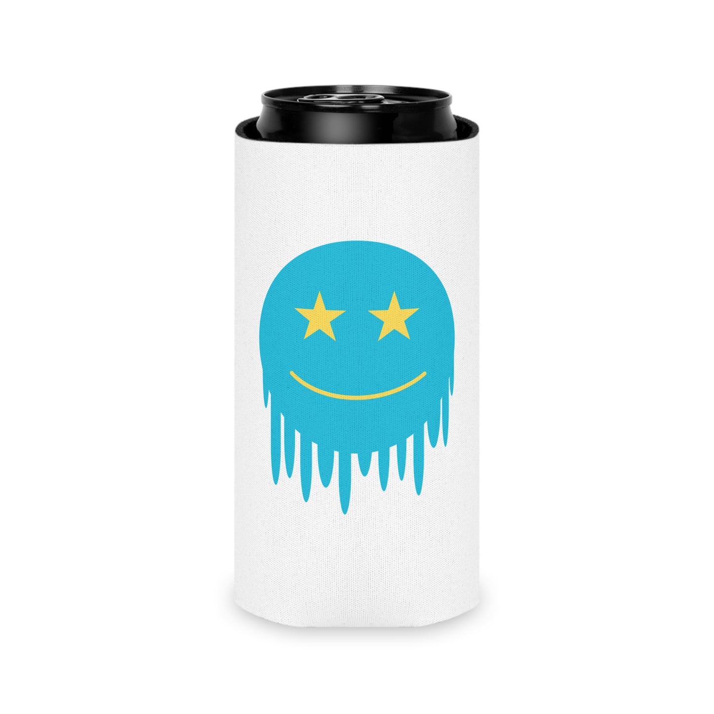 Colorful Smiley Face Can Cooler - Fun Drink Sleeve for Parties & Events