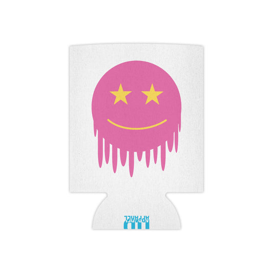 Colorful Smiley Face Can Cooler - Fun Drink Sleeve for Parties & Events