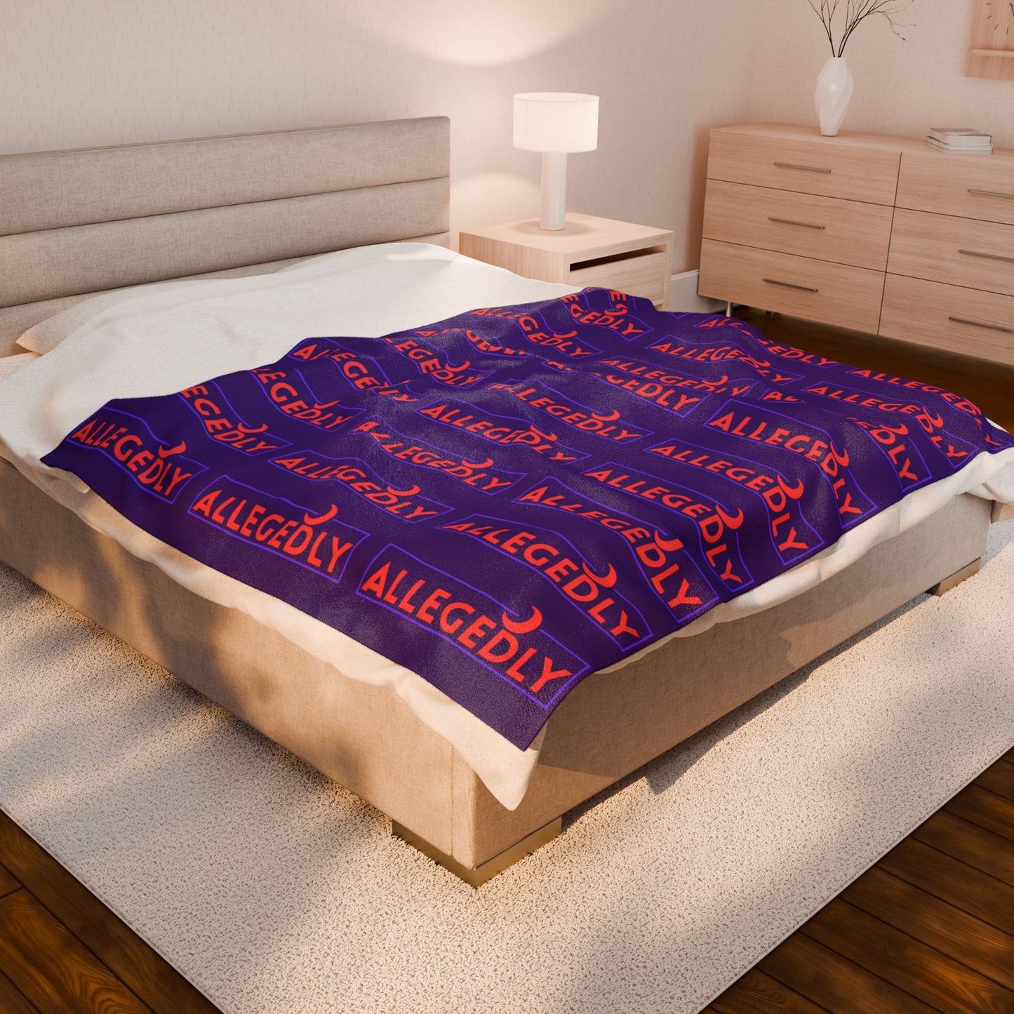 Cozy Allegedly Velveteen Plush Blanket - Perfect for Home & Gift Giving