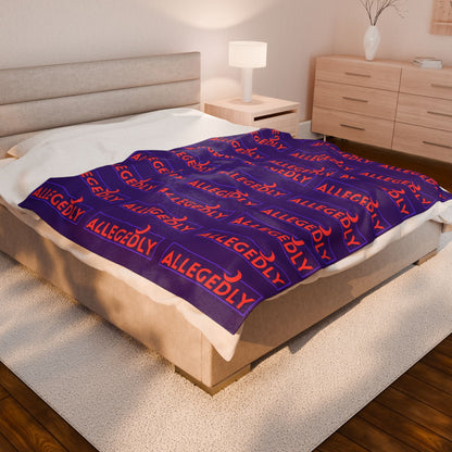 Cozy Allegedly Velveteen Plush Blanket - Perfect for Home & Gift Giving