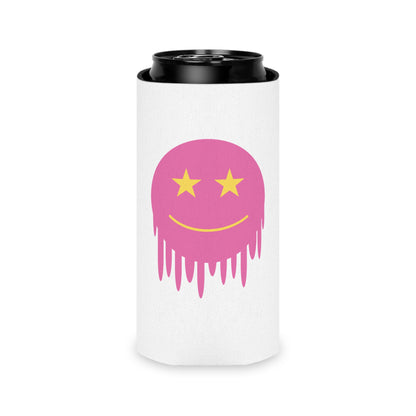 Colorful Smiley Face Can Cooler - Fun Drink Sleeve for Parties & Events
