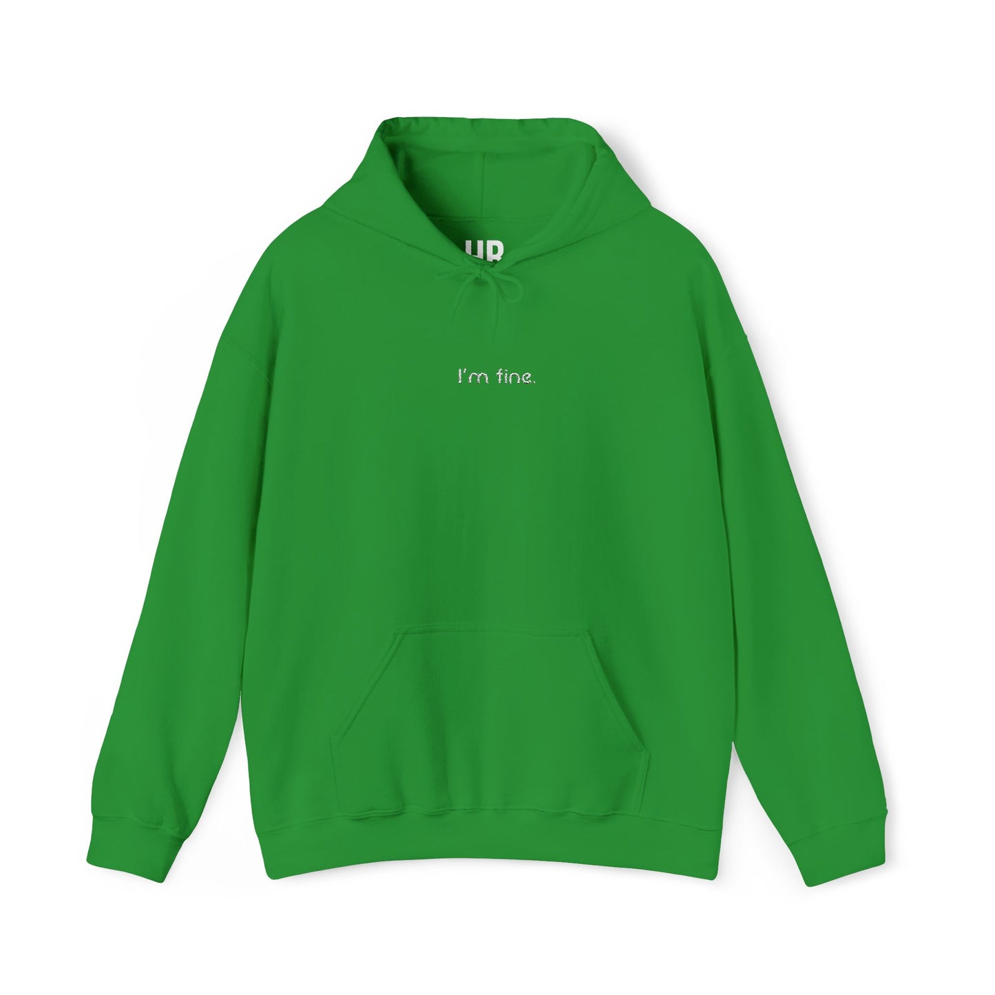 I'm fine. - Embroidered Center - Unisex Heavy Blend™ Hooded Sweatshirt